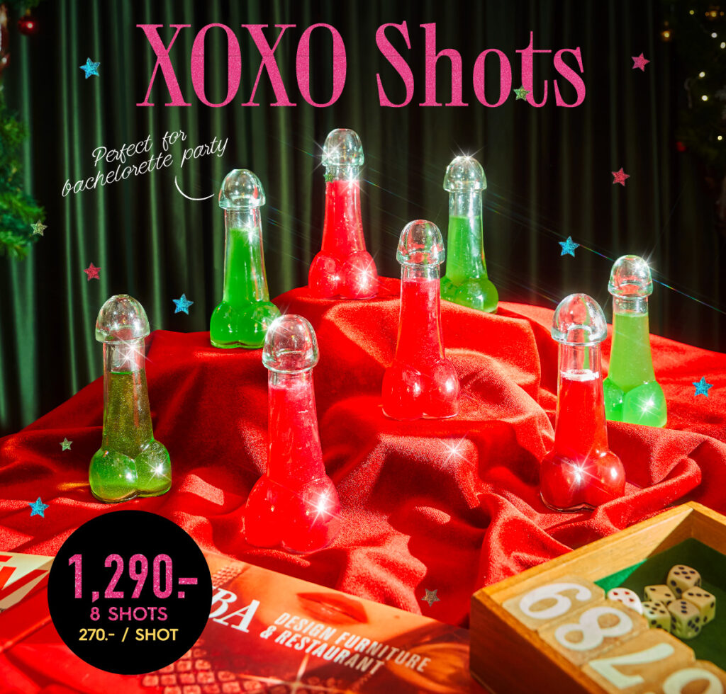 XOXO Shots at TUBA Bangkok - a set of eight novelty shots for bachelorette parties